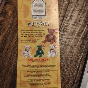 Ty Britannia the Bear Collectible Set - Red, Green, White